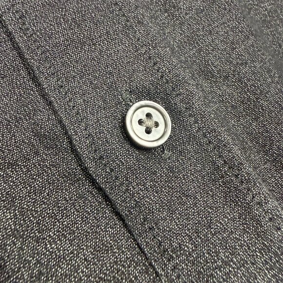 Hugo Boss Slim Fit Dress Shirt Denim "Isaak" Cotton Long Sleeve Grey 41 16 Large - Picture 5 of 11